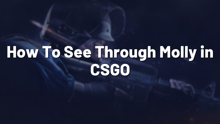 How To See Through Molly in CSGO